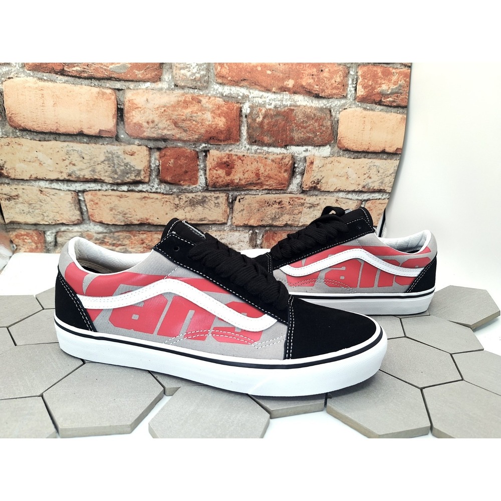 Vans Old Skool Jumbo Logo Black Red White Suede Sneaker Men Sz 11 New Rare